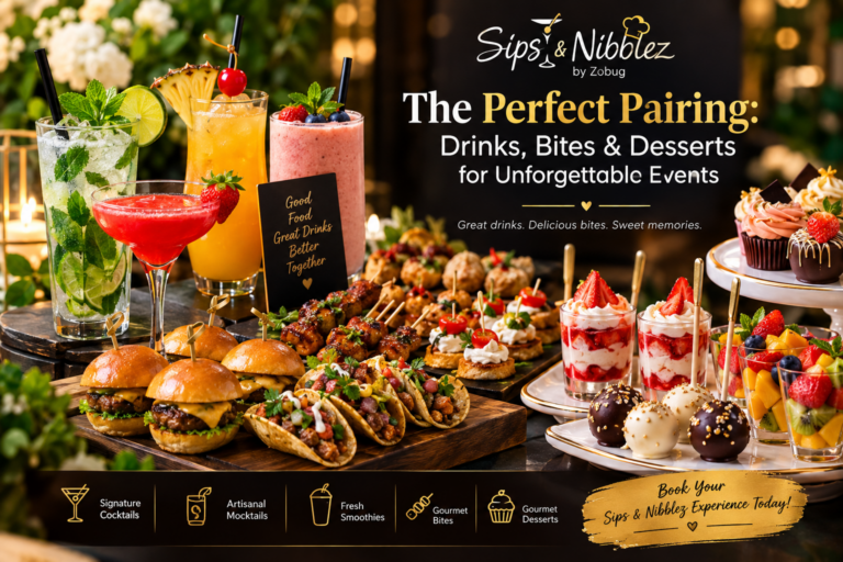 The Perfect Pairing: Drinks, Bites & Desserts for Unforgettable Events